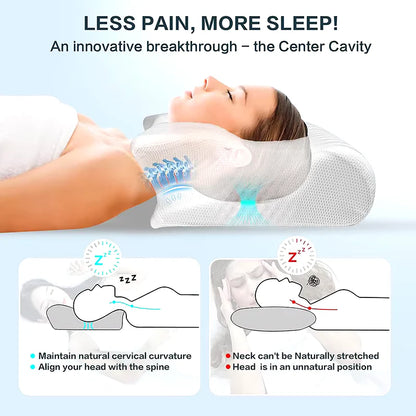 Wellsphere™ 2 in 1 Ergonomic Contour Orthopedic Pillow for Neck Pain