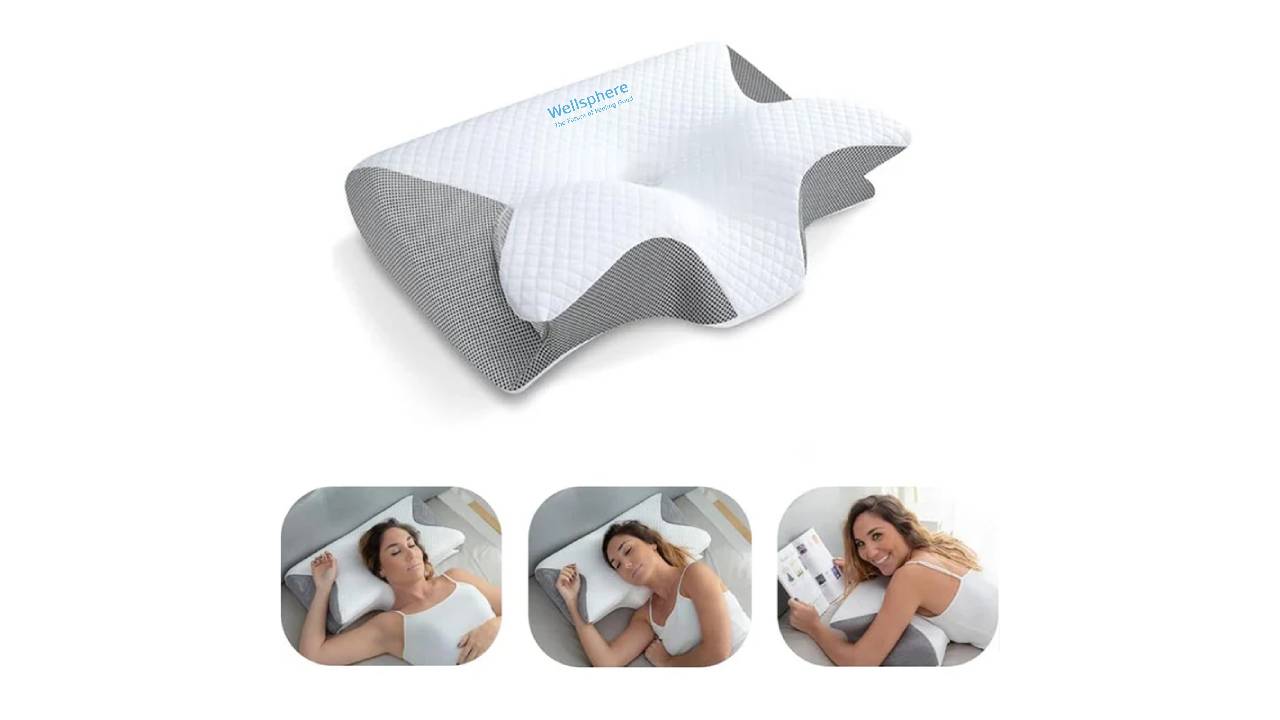 Wellsphere™ 2 in 1 Ergonomic Contour Orthopedic Pillow for Neck Pain